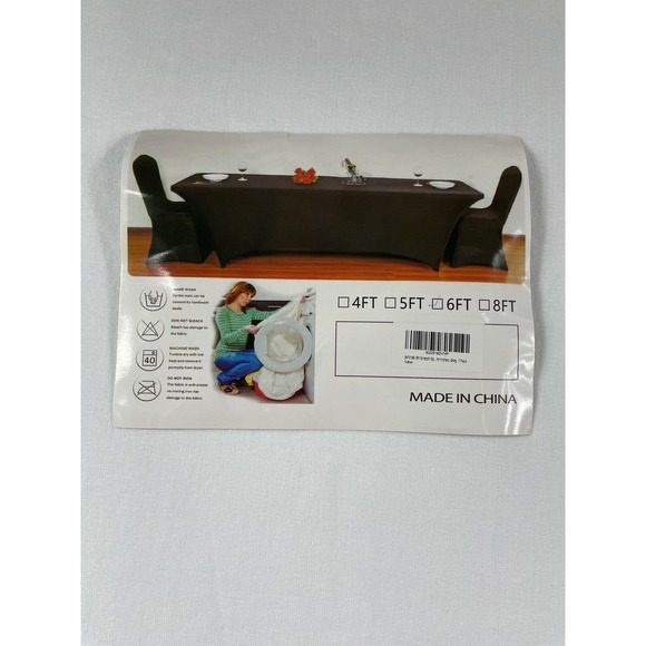 BDDC Other - Fitted Table Covers For 6 Foot Tables Spandex Table Covers 6ft Sliver Gray Table